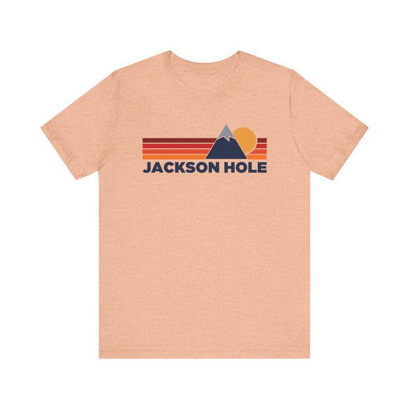 Retro Jackson Hole, Wyoming T-shirt, Mountain Tee, Vintage Jackson Hole Unisex Jersey Shirt, Outdoor Hiking Apparel