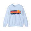 Vermont Sweatshirt Retro Sun Unisex - Vintage Vermont Inspired Warm Pullover Jumper