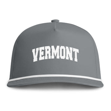 Buy granite Vermont Embroidered Rope Hat - Vintage Sunwashed Rope Cap, Comfort Colors