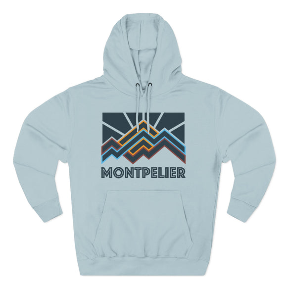 Montpelier, Vermont Hoodie - Retro Mountain Unisex Sweatshirt