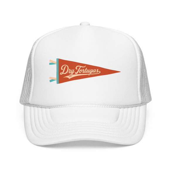 Dry Tortuga National Park Pennant Trucker Hat — Vintage Foam Mesh Cap