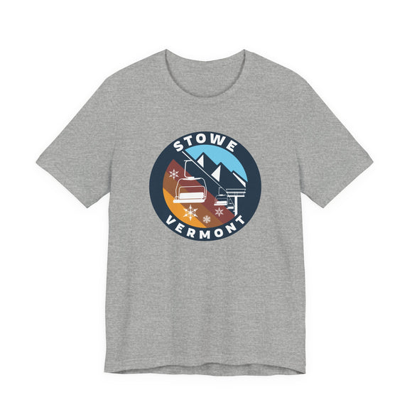 Stowe, Vermont T Shirt - Retro Ski Lift Tee