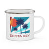 Siesta Key, Florida Camp Mug - Retro Enamel Campfire Siesta Key Mug