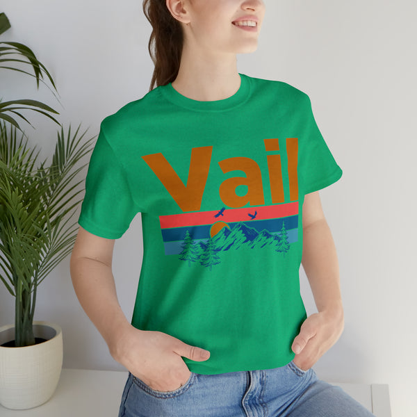 Vail, Colorado Shirt - Mountain Sunset Unisex Vail T-Shirt