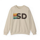 San Diego, California SD Retro Stripe Sweatshirt-2