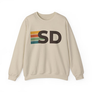 San Diego, California SD Retro Stripe Sweatshirt - 0