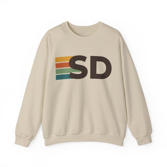 San Diego, California SD Retro Stripe Sweatshirt