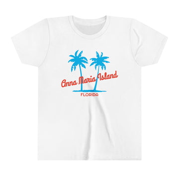 Anna Maria Island, Florida Youth Shirt - Retro Palm Tree Anna Maria Island Kid's T-Shirt - 0