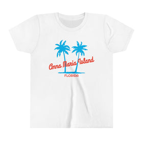 Anna Maria Island, Florida Youth Shirt - Retro Palm Tree Anna Maria Island Kid's T-Shirt