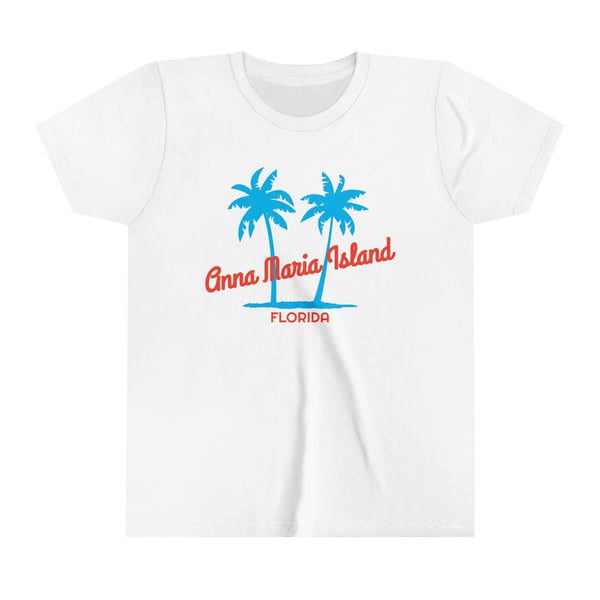 Anna Maria Island, Florida Youth Shirt - Retro Palm Tree Anna Maria Island Kid's T-Shirt