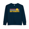 San Clemente, California Toddler Sweatshirt - Retro Sun San Clemente Toddler Crewneck Sweatshirt