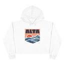 Women's Alta, Utah Crop Hoodie - Retro Mountain Crop Sweatshirt-1