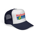 Nebraska Retro Corn and Farm Trucker Hat-19