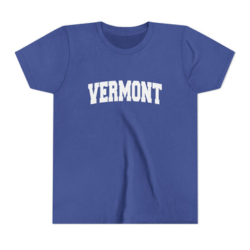 Buy heather-true-royal Vermont Youth Graphic Tee - Kids T Shirt