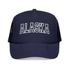 Kids Alaska Trucker Hat Vintage College Foam Mesh Youth Cap on white background