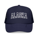Kids Alaska Trucker Hat Vintage College Foam Mesh Youth Cap on white background