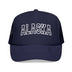 Kids Alaska Trucker Hat Vintage College Foam Mesh Youth Cap on white background