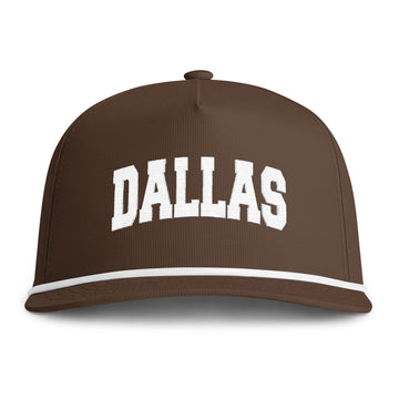 Dallas, Texas Embroidered Rope Hat - Vintage Sunwashed Rope Cap, Comfort Colors - 0