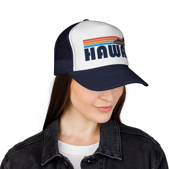 Hawaii Retro PWC Boating Trucker Hat - Vintage Style Hawaii Cap
