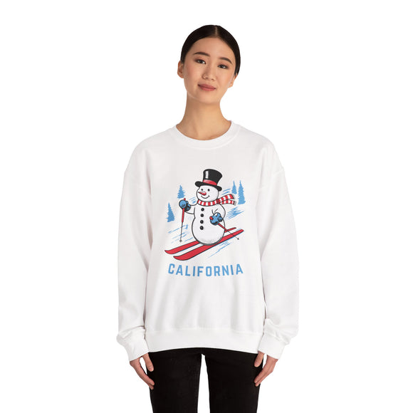 California Sweatshirt - Ski Snowman Graphic Crewneck