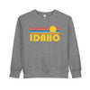 Idaho Toddler Sweatshirt - Retro Sun Idaho Toddler Crewneck Sweatshirt
