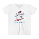 New Mexico Youth Skiing Snowman Tee - Kids T Shirt-1