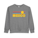 Mexico Toddler Sweatshirt - Retro Sun Mexico Toddler Crewneck Sweatshirt-1