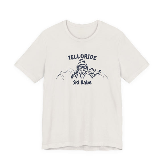 Telluride, Colorado Ski Babe T‑Shirt - Retro Skiing Graphic Tee