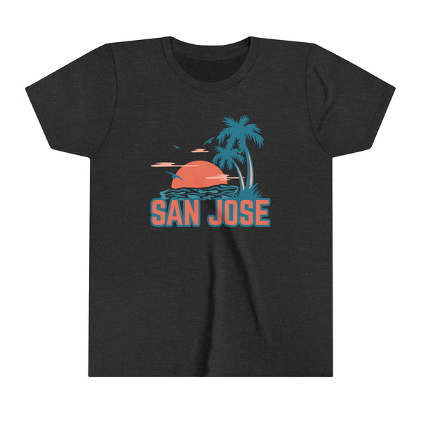 San Jose, California Youth Shirt - Retro Palm Tree San Jose Kid's T-Shirt