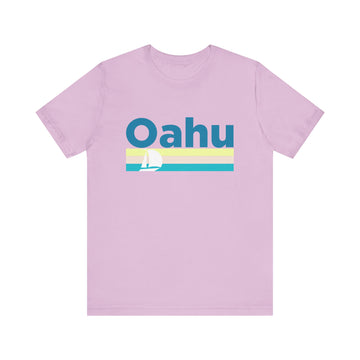 Buy lilac Oahu, Hawaii T Shirt - Sailboat Graphic Tee