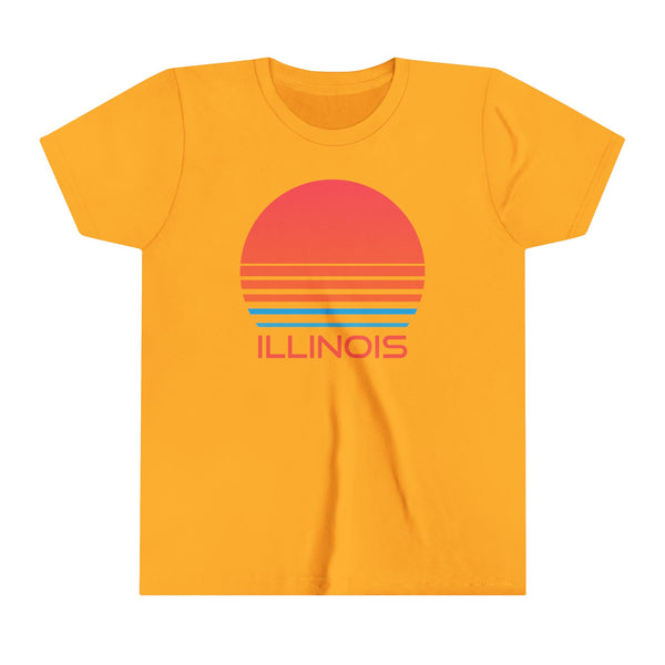 Illinois Youth Shirt - Retro 80s Illinois Kid's T-Shirt