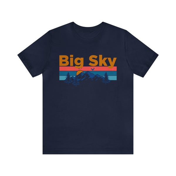 Big Sky, Montana Shirt - Mountain Sunset Unisex Big Sky T-Shirt