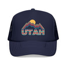 Utah Retro Mountain Trucker Hat — Vintage Scenic Foam Trucker-1