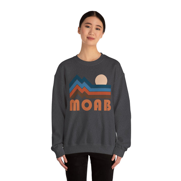 Moab, Utah Sweatshirt Retro Mountains, Moab Unisex Graphic Crewneck