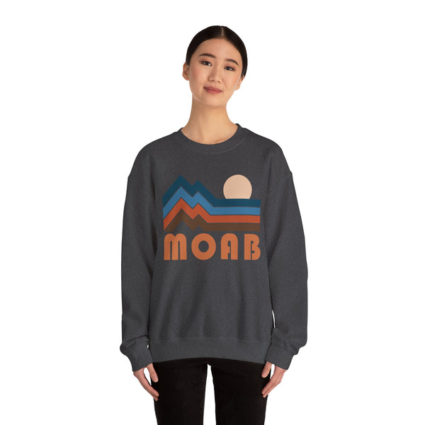 Moab, Utah Sweatshirt Retro Mountains, Moab Unisex Graphic Crewneck