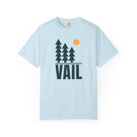 Buy chambray Vail, Colorado T-Shirt, Comfort Colors 100% Cotton Trees Tee