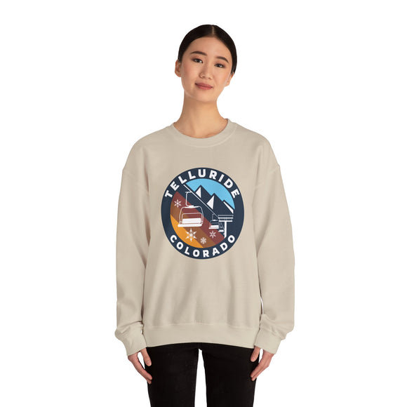 Telluride, Colorado Sweatshirt - Ski Lift Telluride Crewneck Sweatshirt