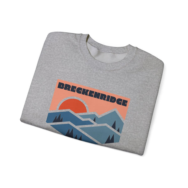 Breckenridge, Colorado Sweatshirt Retro Mountains, Breckenridge Unisex Graphic Crewneck