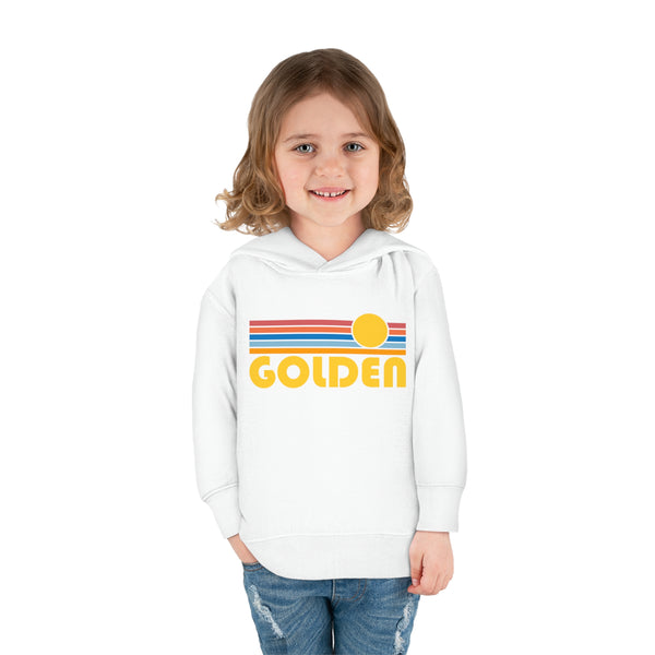 Golden, Colorado Toddler Hoodie - Retro Sunrise Unisex Golden Toddler Sweatshirt