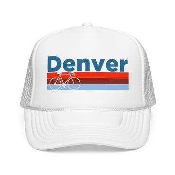 Buy white Denver, Colorado Trucker Hat - Foam Denver Bike Cap