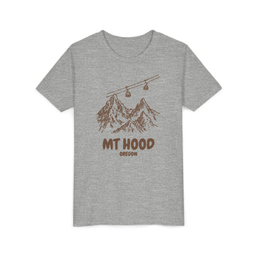 Buy athletic-heather Mt Hood, Oregon Youth T-Shirt — Vintage Gondola Ski Mountain Tee