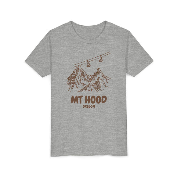 Mt Hood, Oregon Youth T-Shirt — Vintage Gondola Ski Mountain Tee