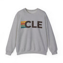 Cleveland, Ohio CLE Retro Stripe Sweatshirt-3