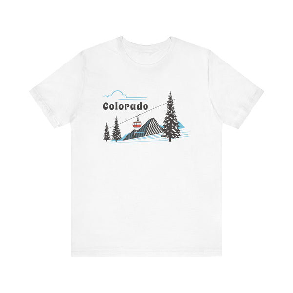 Colorado T-Shirt Retro - Adult Unisex Ski Mountain Gondola Colorado T Shirt