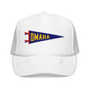 Omaha, Nebraska Pennant Trucker Hat — Retro Flag Foam Cap-5