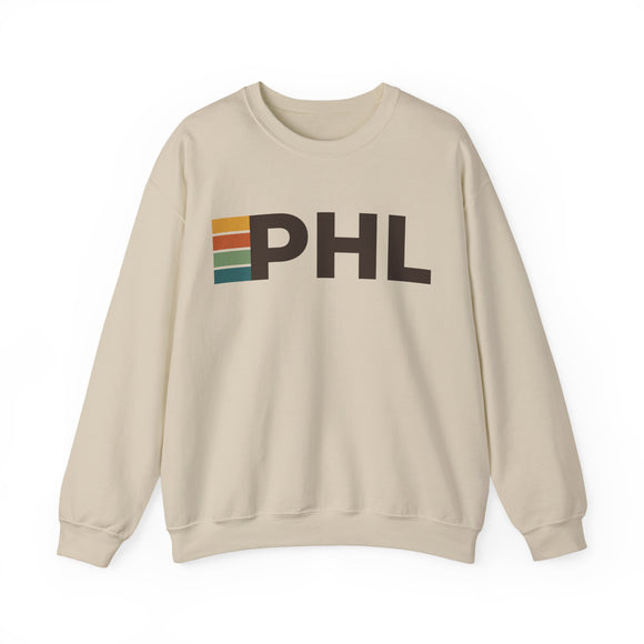 Philadelphia, Pennsylvania PHL Retro Stripe Sweatshirt