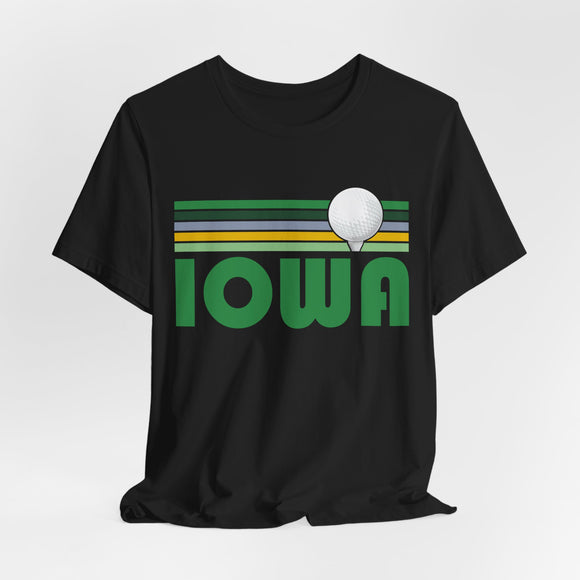 Golf Iowa T-Shirt - Retro Golf Unisex Iowa Shirt