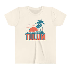 Tulum, Mexico Youth Shirt - Retro Palm Tree Tulum Kid's T-Shirt