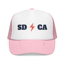 San Diego, California Retro Trucker Hat - Lightning Foam Cap-3
