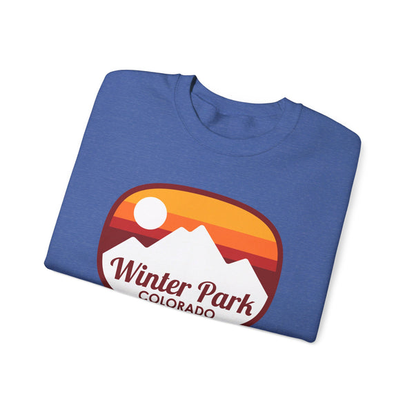 Winter Park, Colorado Sweatshirt - Unisex Retro Ombre Crewneck Winter Park Sweatshirt
